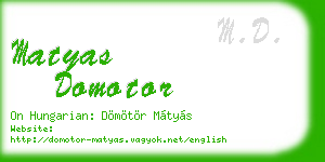 matyas domotor business card